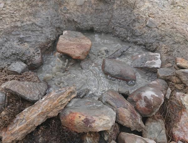 Sasso Pisano Toszkána Olaszország, geotermikus jelenségek, sáros fortyogó